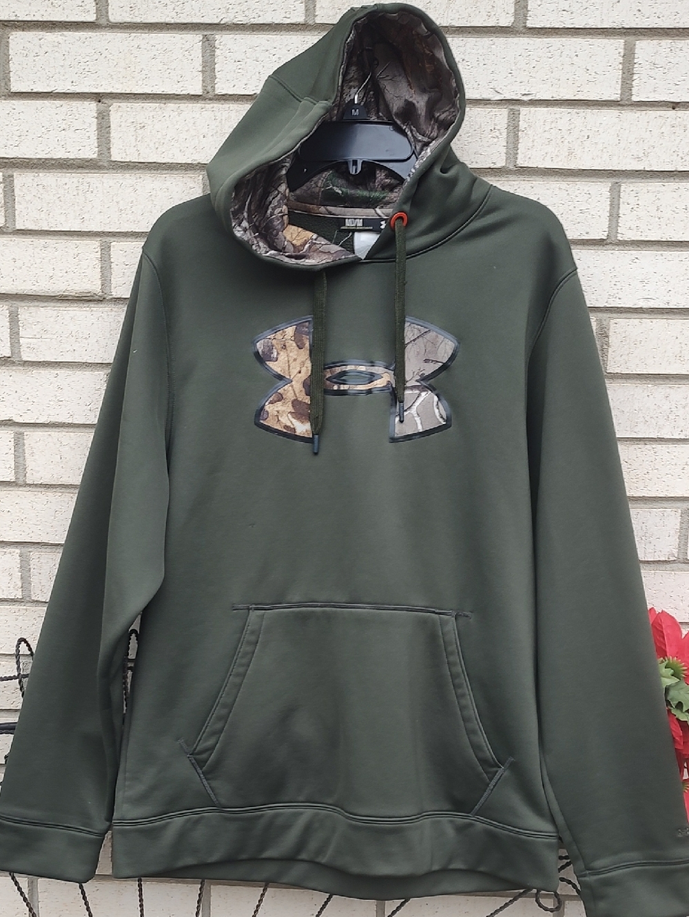 Under Armour// Olive Green Pullover Hoodie - Picture 2 of 9